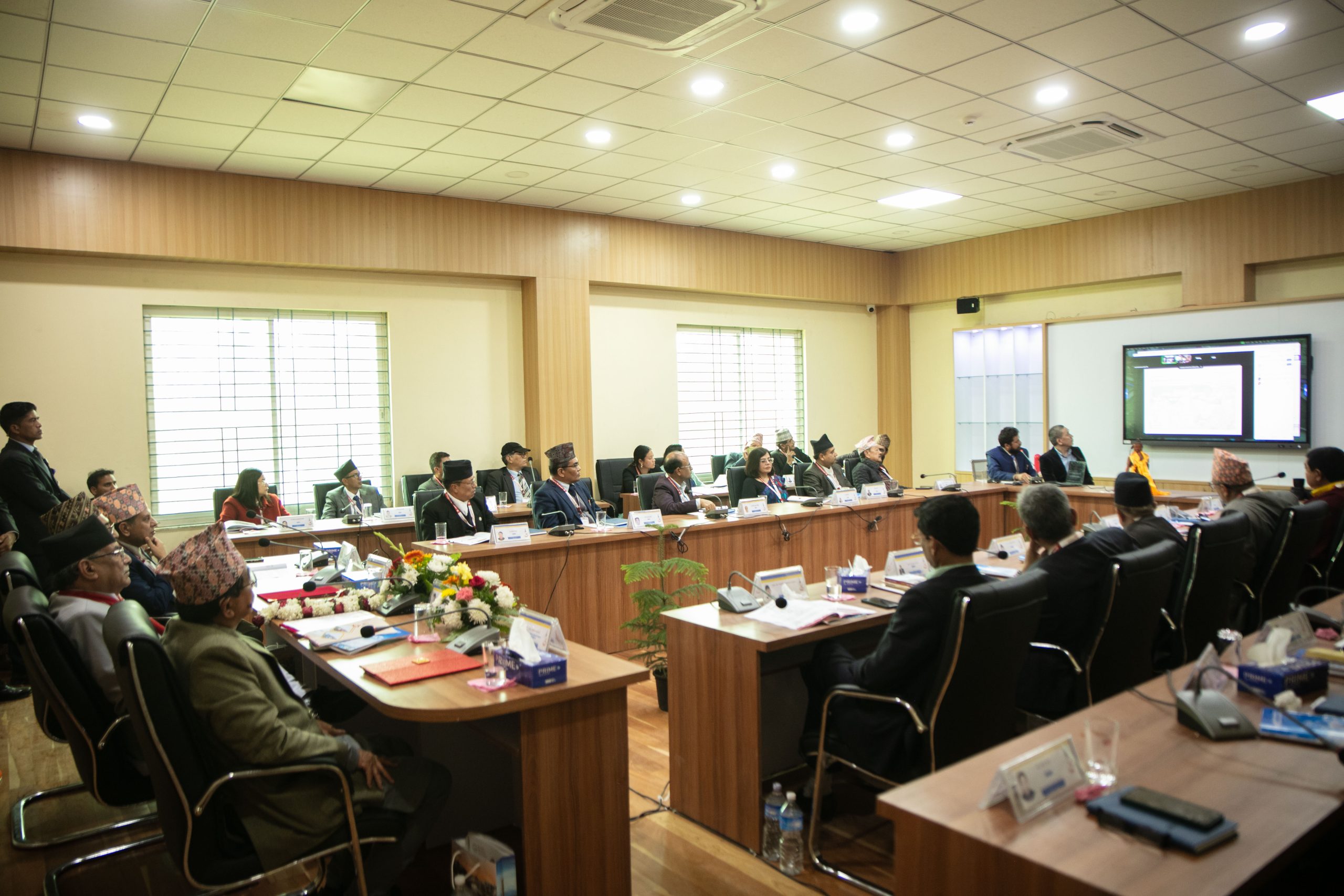 Lumbini Buddhist University academic conference with faculty panelists Nepal