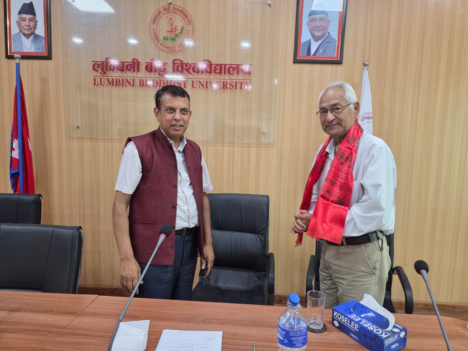 Tilak Ram Acharya and Lumbini Buddhist University