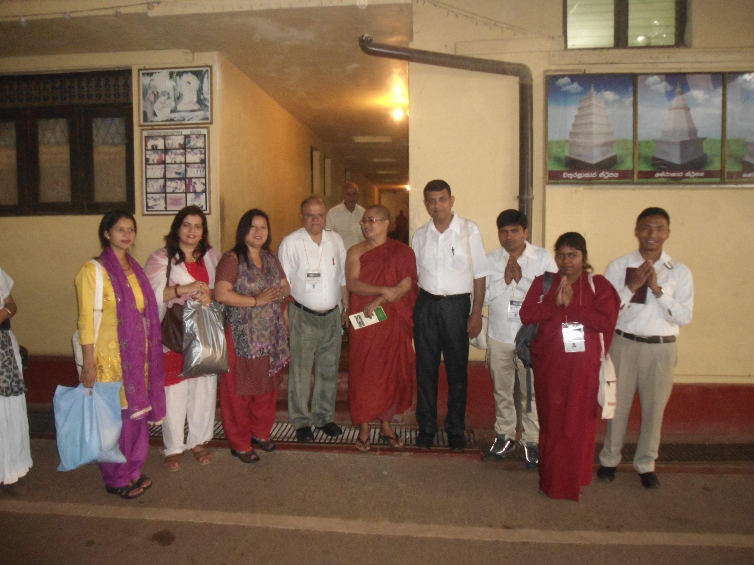 Lumbini Buddhist University representatives at official institution during Sri Lanka visit
