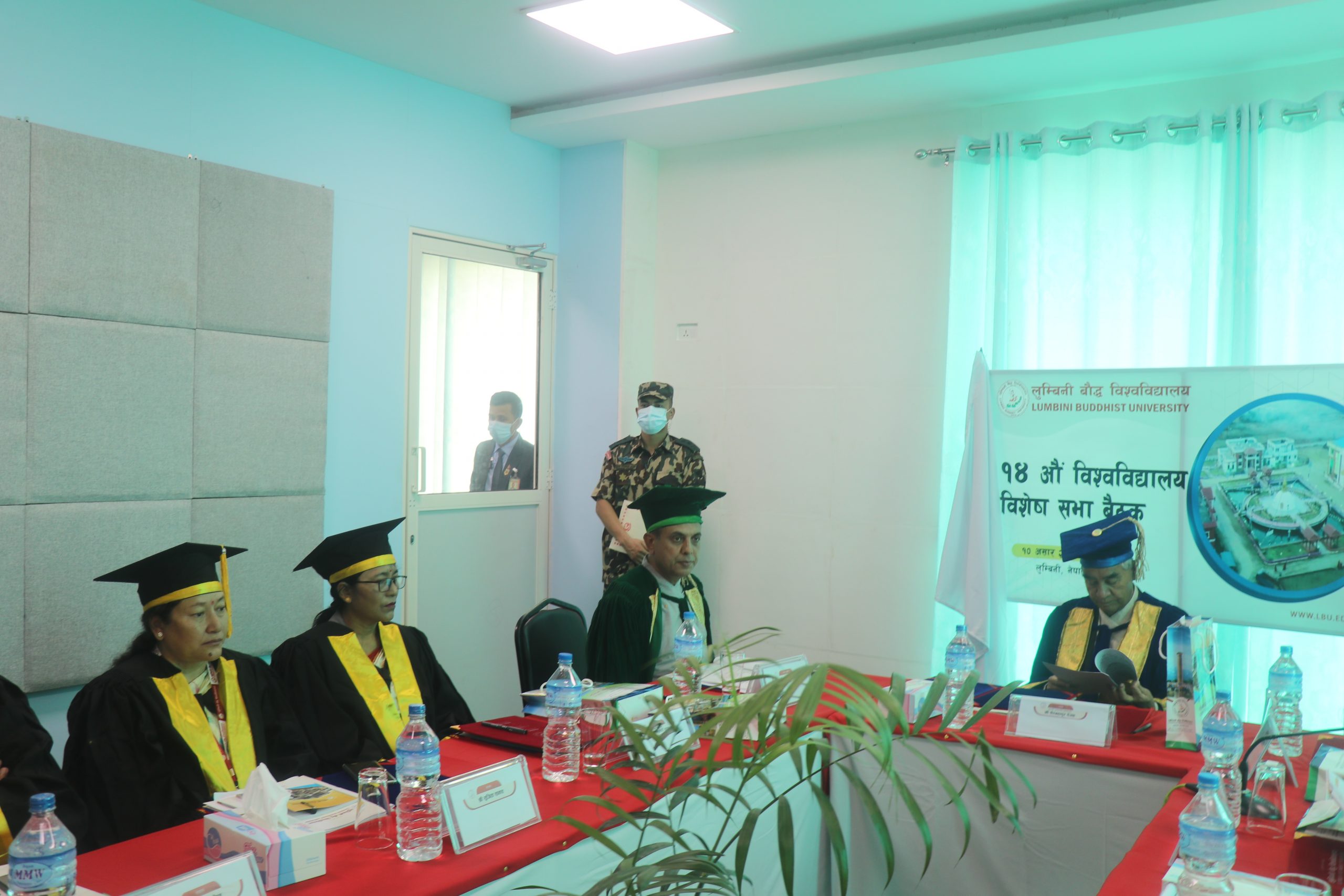 Academic event at Lumbini Buddhist University campus Parsa Lumbini Nepal