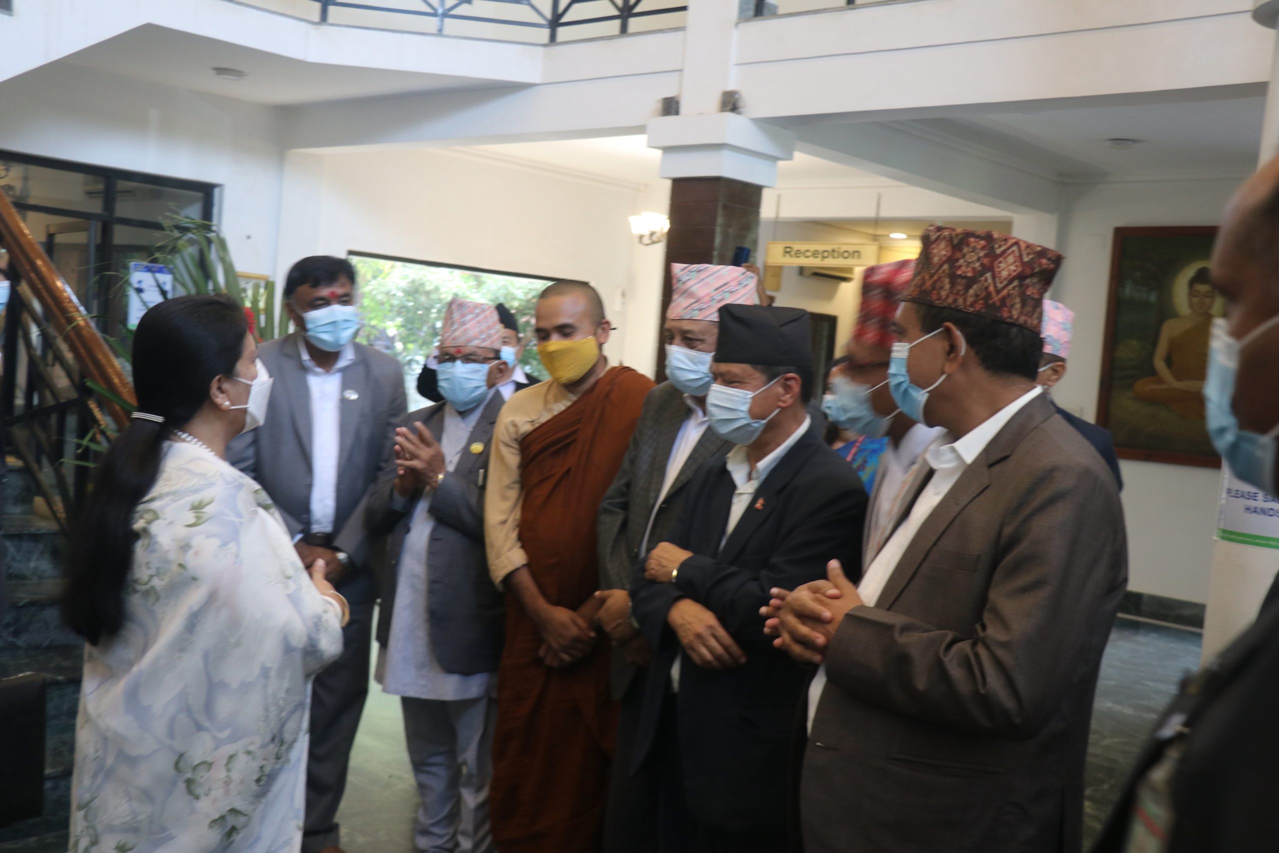 Lumbini Buddhist University official ceremony with senior officials Nepal