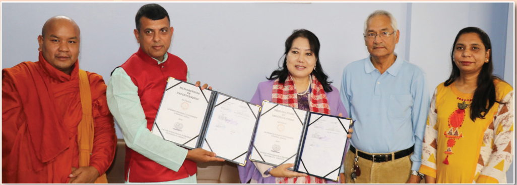 MOU signing ceremony Lumbini Buddhist University international academic collaboration