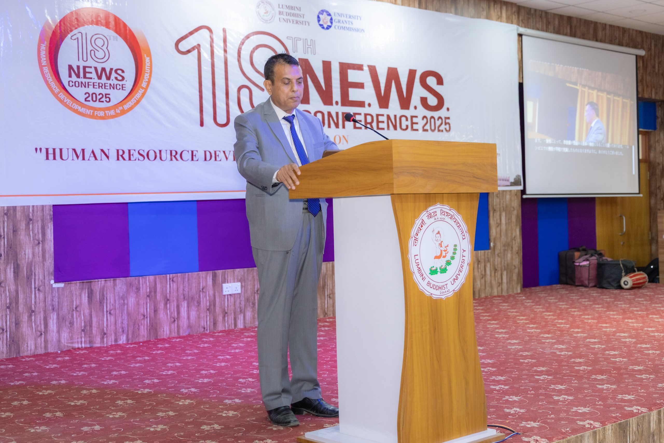 Official ceremony at Lumbini Buddhist University auditorium Parsa Nepal
