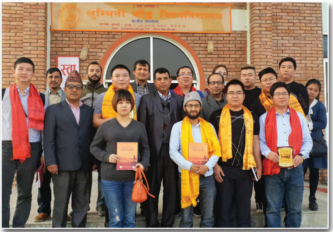 Dr. Tilak Ram Acharya with Chinese university delegation academic collaboration group photo