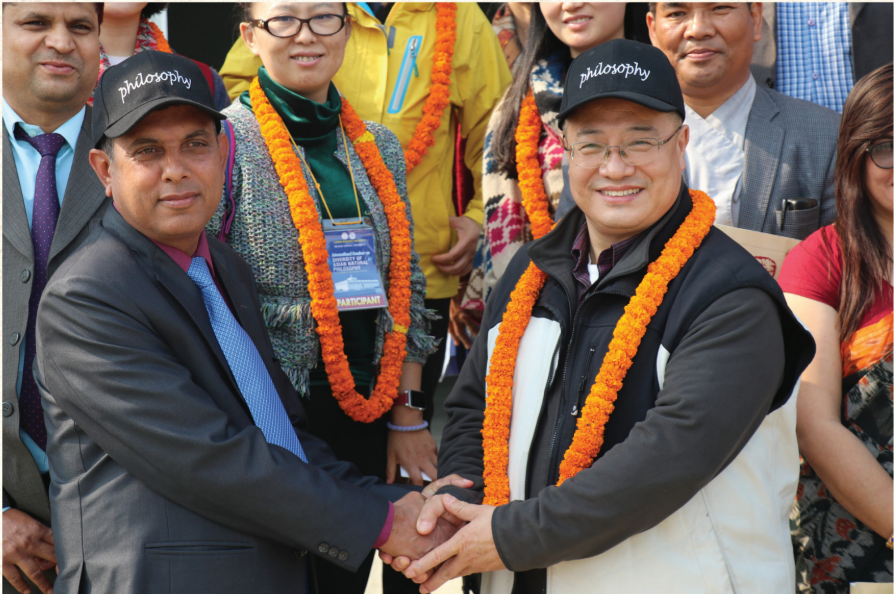 Meeting with Chinese professors for academic collaboration Lumbini Buddhist University