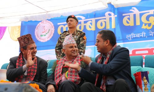 With Chief Minister Hon. Sankhar Pokharel and State 5 Assembly Member Hon. Fakrudhinn Khan